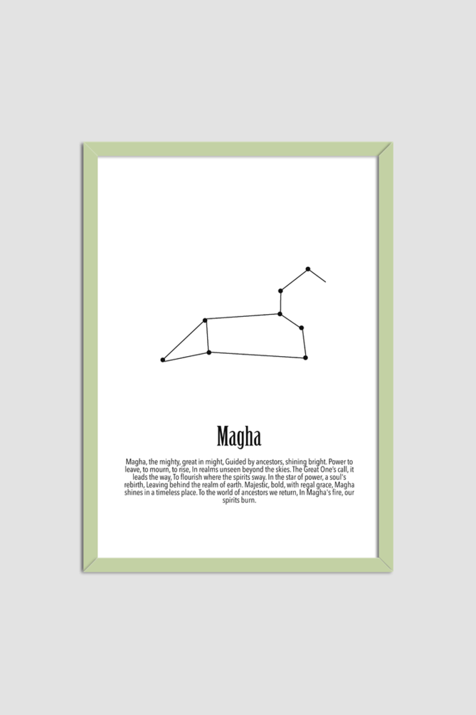 MAGHA NAKSHATRA Wall Art Print Poster Framed