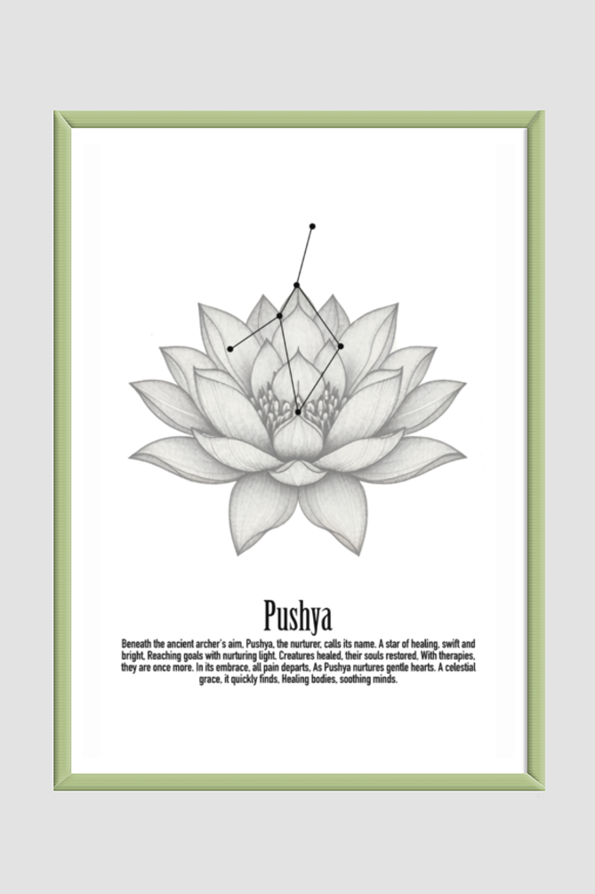 PUSHYA NAKSHATRA Wall Art Print Poster Framed