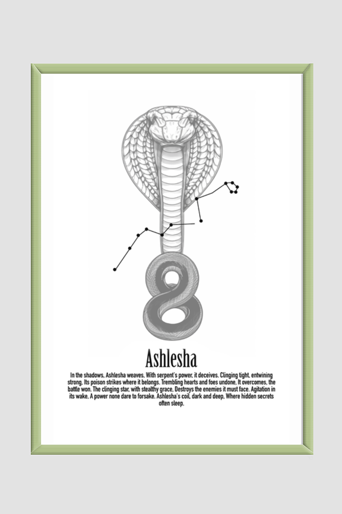 ASHLESHA NAKSHATRA Wall Art Print Poster Framed