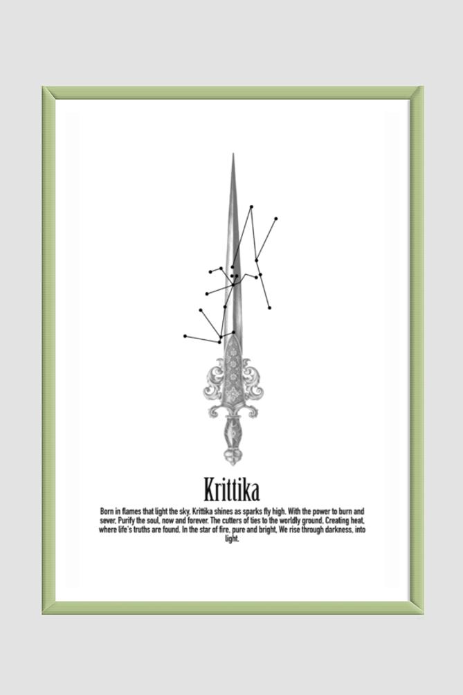 KRITTIKA NAKSHATRA Wall Art Print Poster Framed