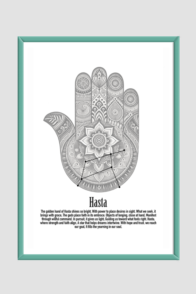 HASTA NAKSHATRA Wall Art Print Poster Framed