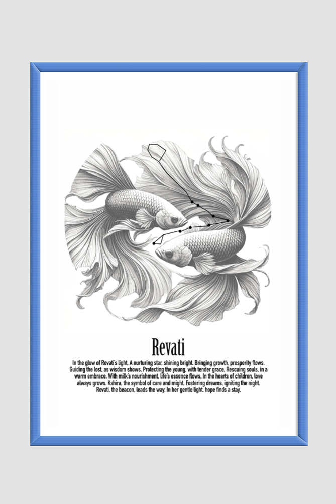 REVATI NAKSHATRA Wall Art Print Poster Framed