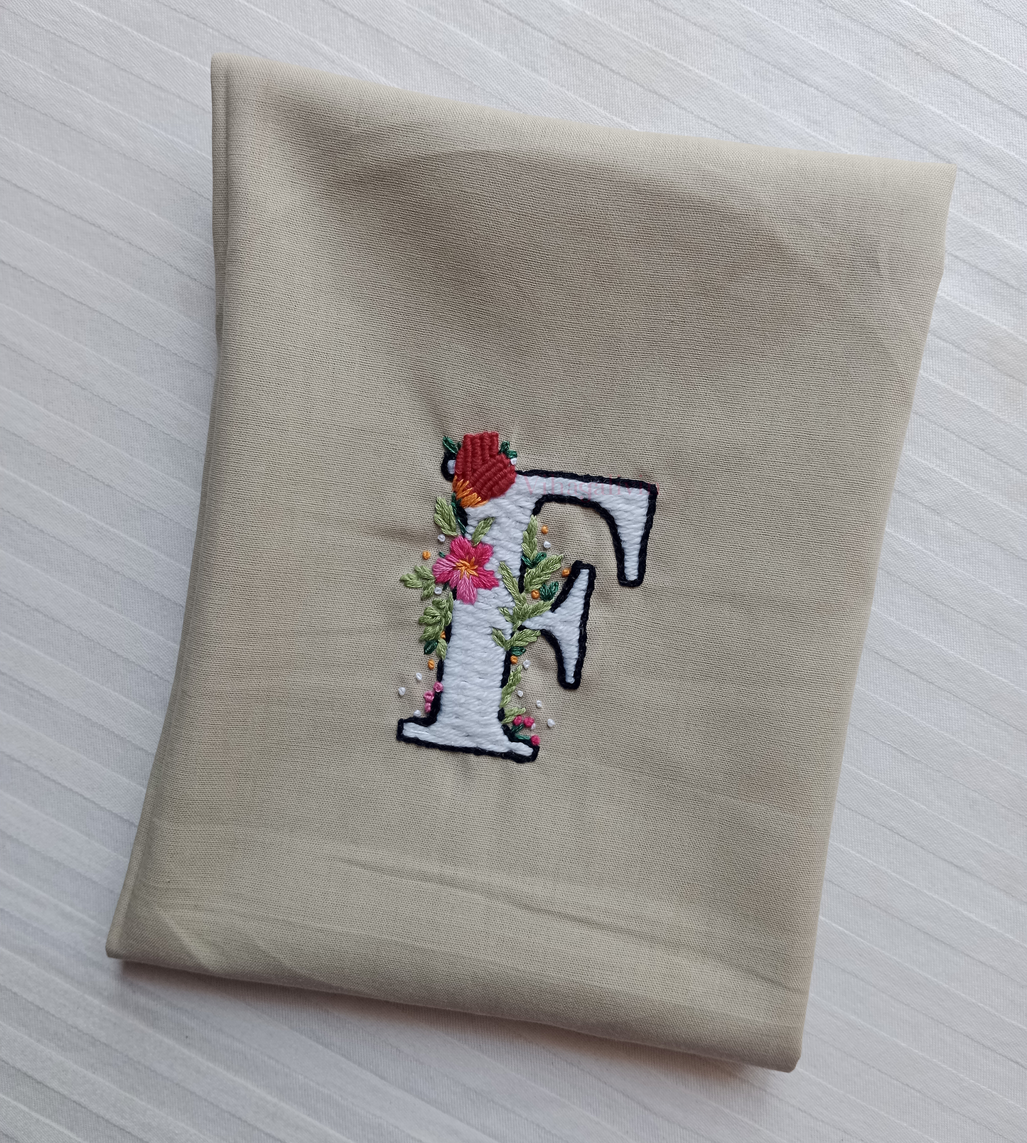 F Embroidery Patch (Handmade)