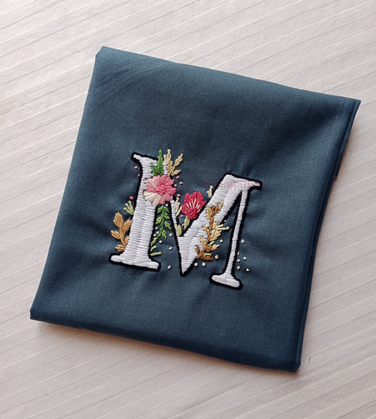 M Embroidery Patch (Handmade)