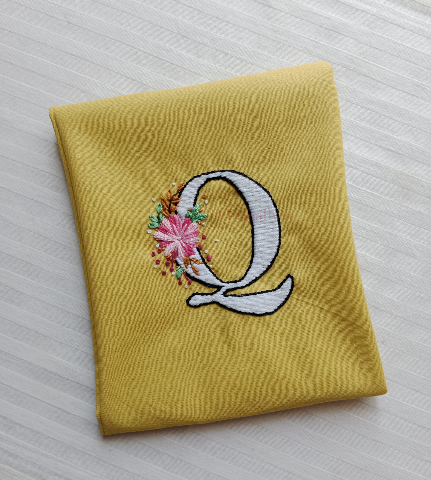 Q Embroidery Patch (Handmade)
