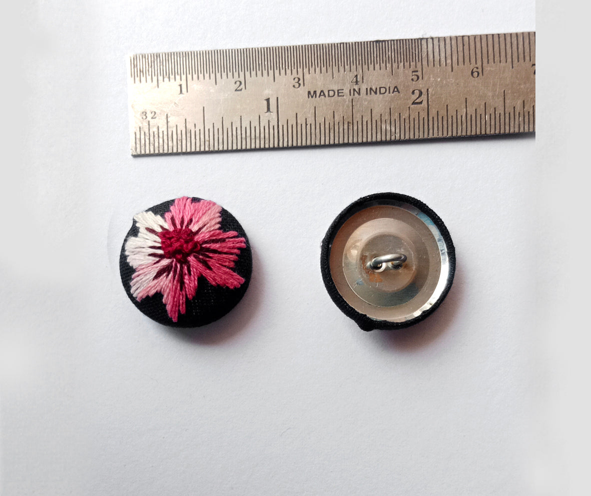 Hand Embroidered Button (set of 2)