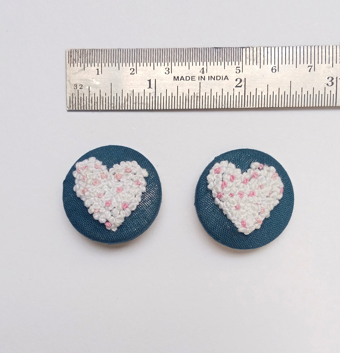 Hand Embroidered Button (set of 2)