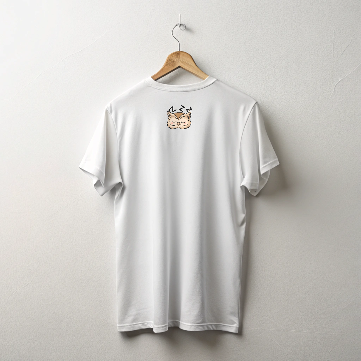 SLEEPY OWL, Unisex T-shirt, Printed Both Side