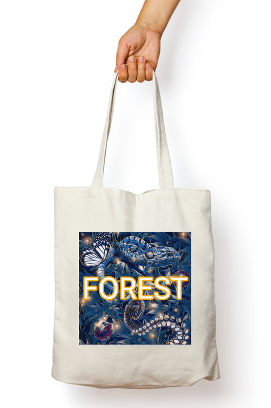 Cotton Printed Tote bag with Zipper