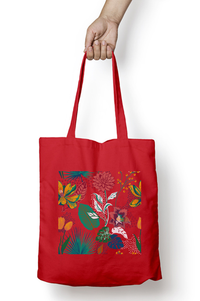 Cotton Printed Tote bag with Zipper