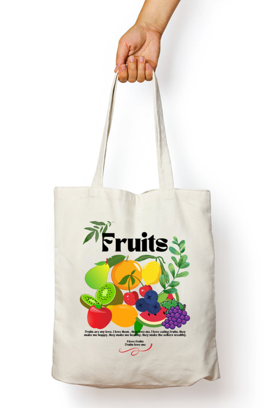 Cotton Printed Tote bag with Zipper