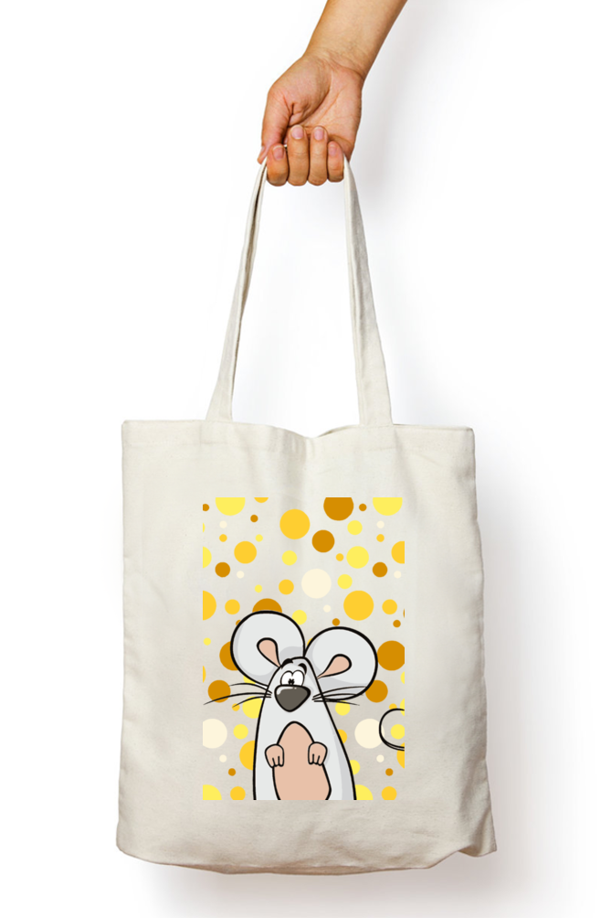 Cotton Printed Tote bag with Zipper