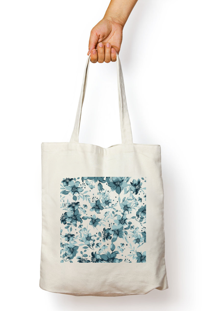 Cotton Printed Tote bag with Zipper