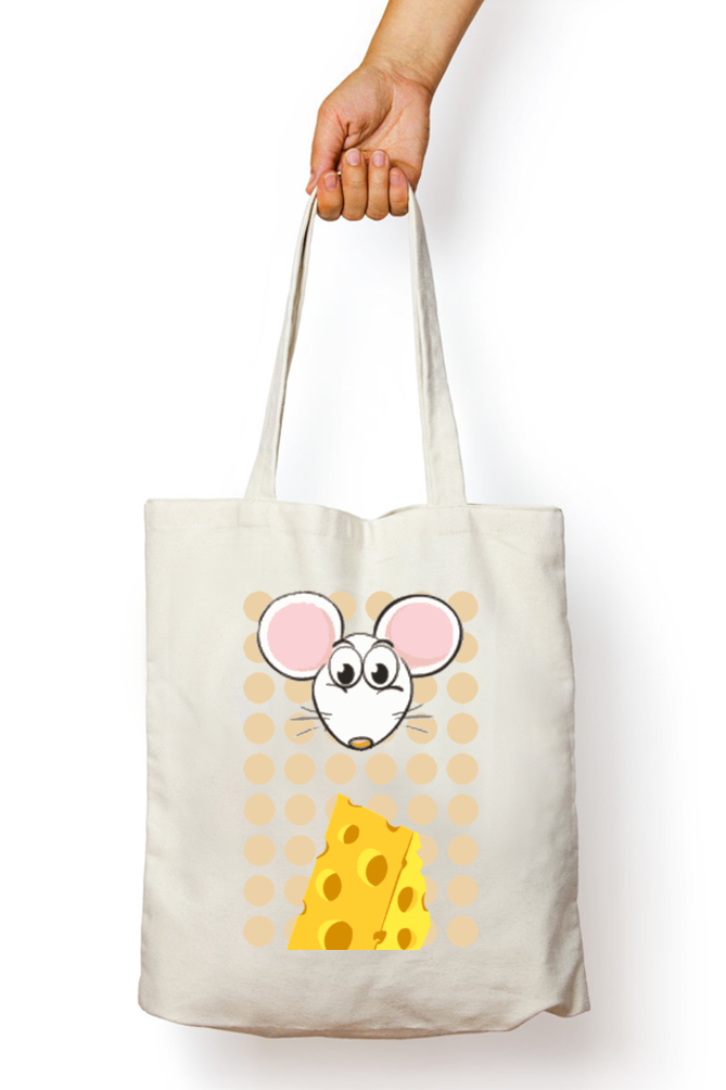 Cotton Printed Tote bag with Zipper