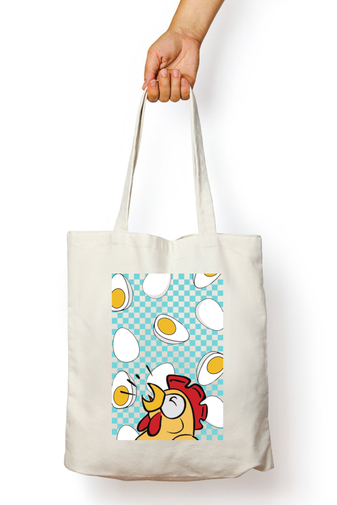 Cotton Printed Tote bag with Zipper