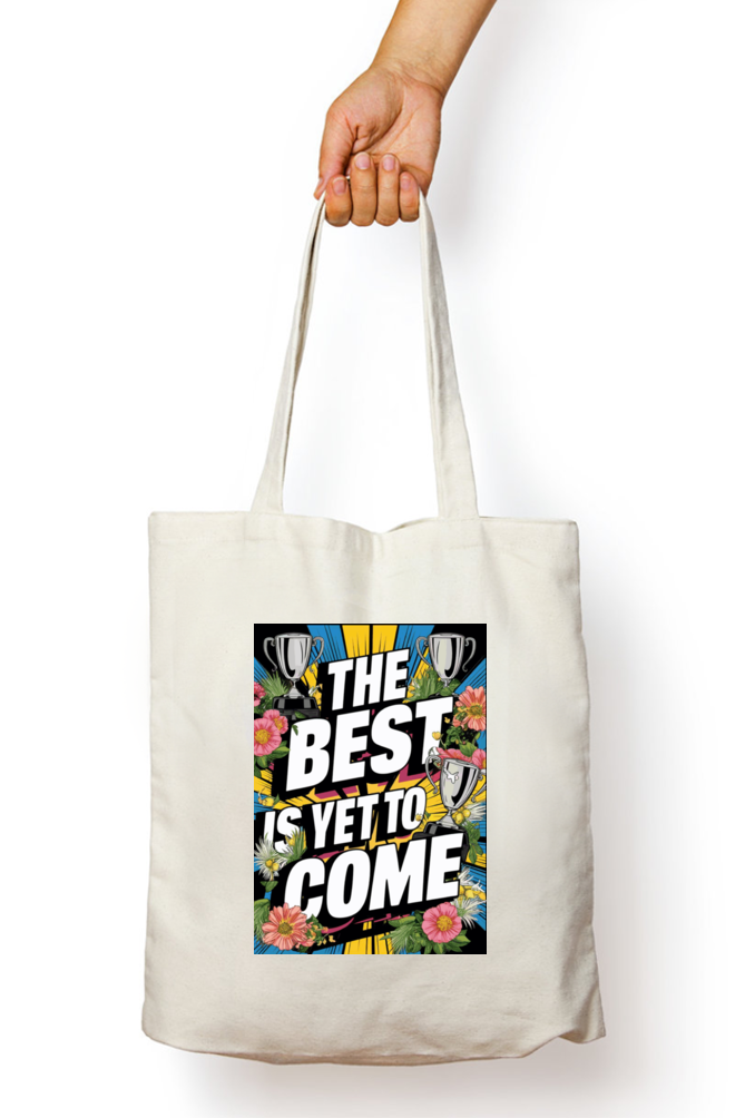 Cotton Printed Tote bag with Zipper