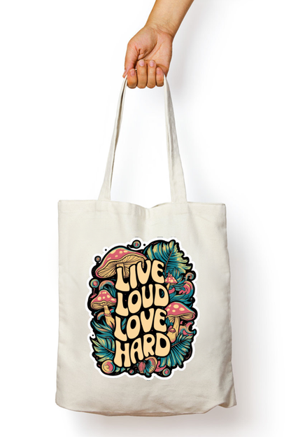 Cotton Printed Tote bag with Zipper
