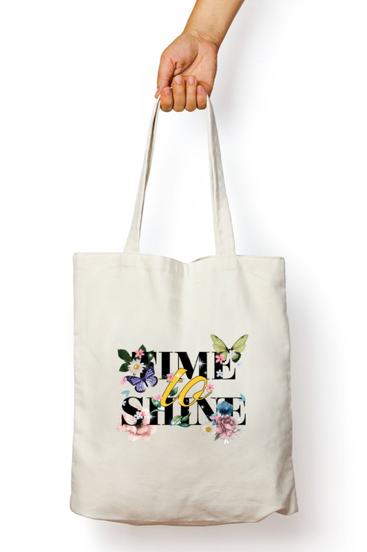 Cotton Printed Tote bag with Zipper