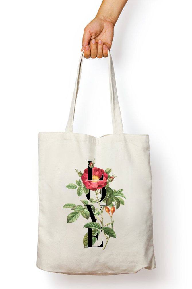 Cotton Printed Tote bag with Zipper