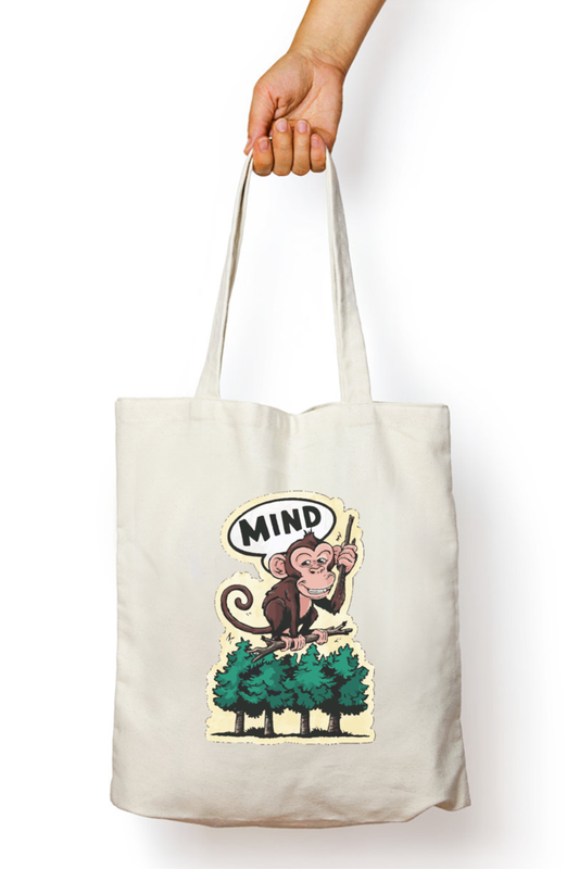 Cotton Printed Tote bag with Zipper