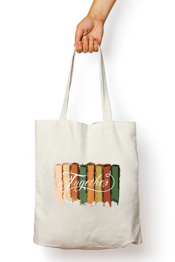 Cotton Printed Tote bag with Zipper