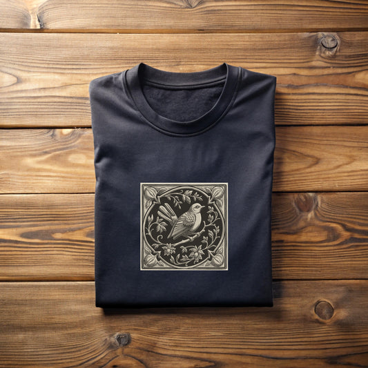 BLACK BIRD, Unisex T-shirt, Printed both side