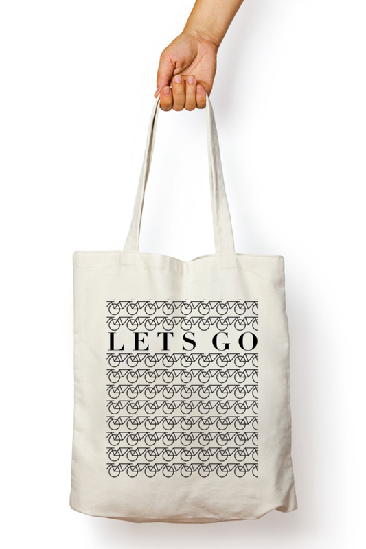 Cotton Printed Tote bag with Zipper