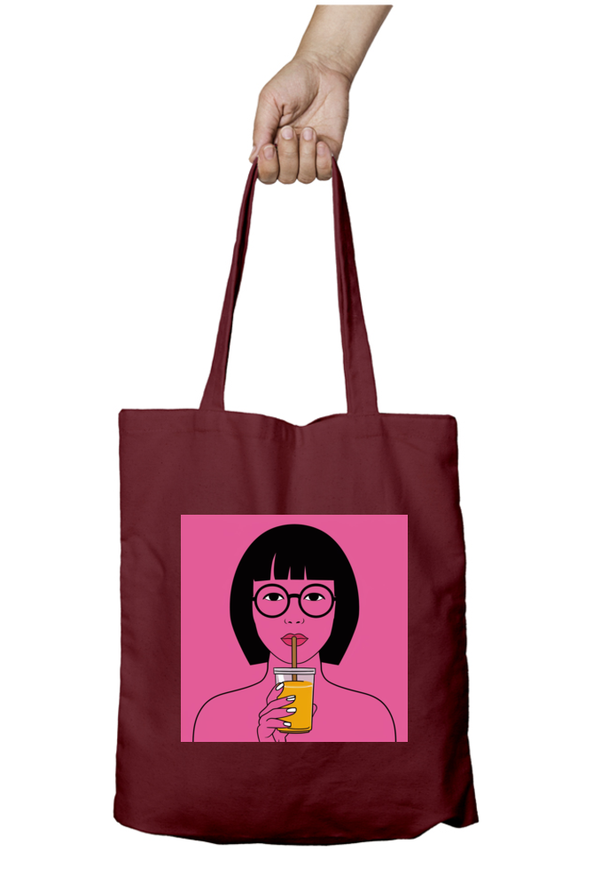 Cotton Printed Tote bag with Zipper