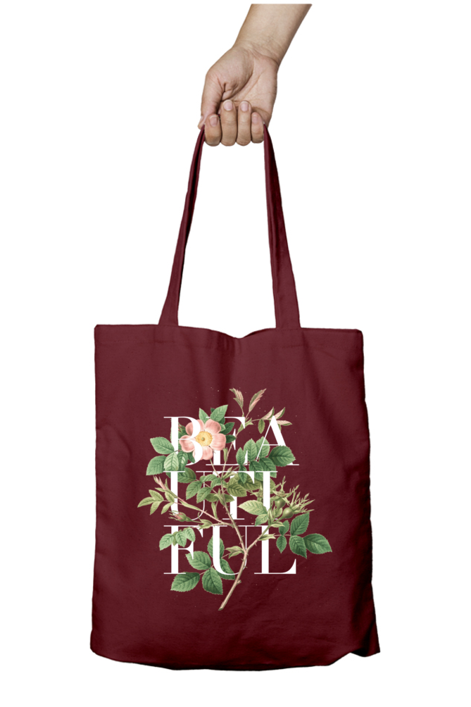 Cotton Printed Tote bag with Zipper