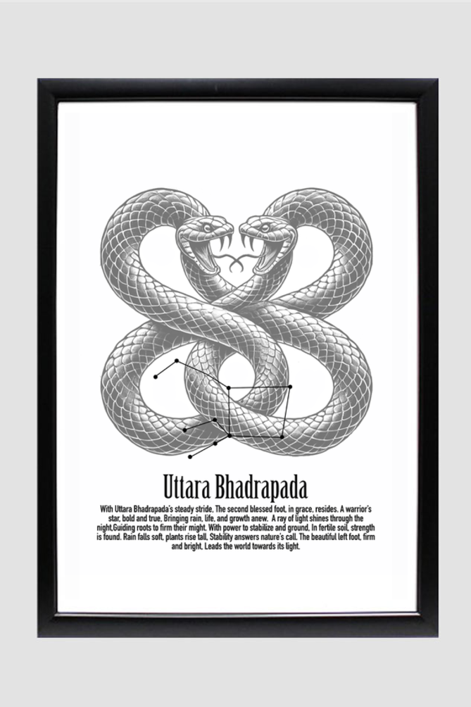 UTTARA BHADRAPADA NAKSHATRA Wall Art Print Poster Framed