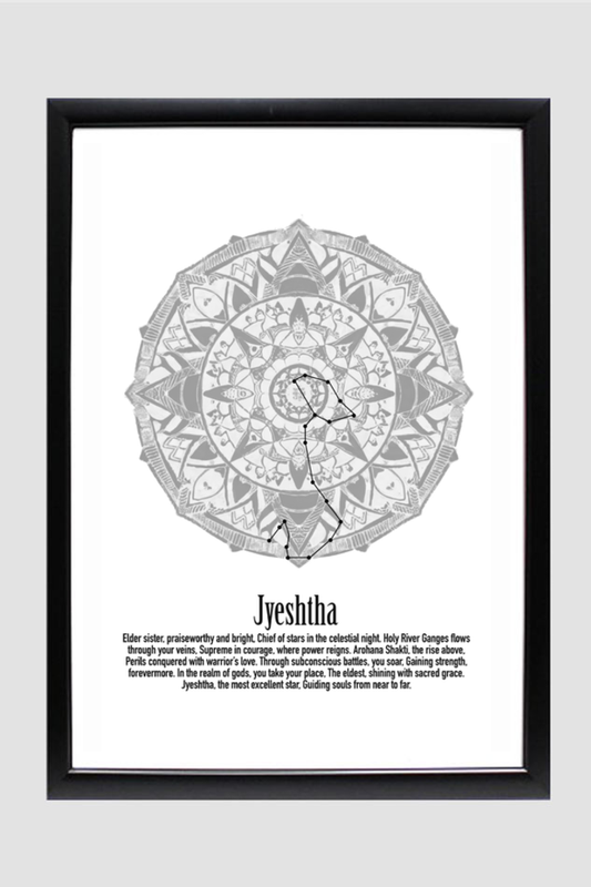 JYESHTHA NAKSHATRA Wall Art Print Poster Framed