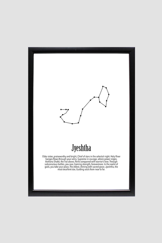 JYESHTHA NAKSHATRA Wall Art Print Poster Framed