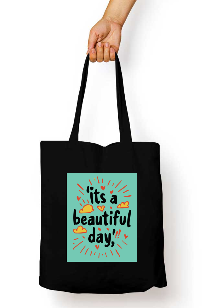 Cotton Printed Tote bag with Zipper