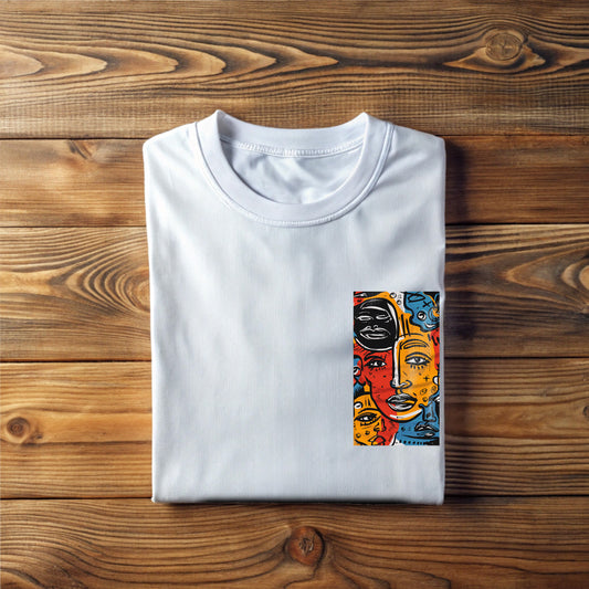 FACES, Unisex T-shirt, Printed both side