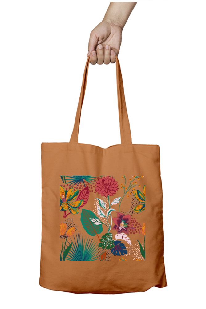 Cotton Printed Tote bag with Zipper