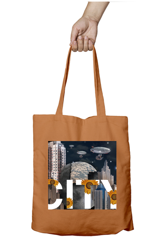 Cotton Printed Tote bag with Zipper