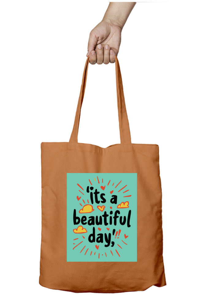 Cotton Printed Tote bag with Zipper