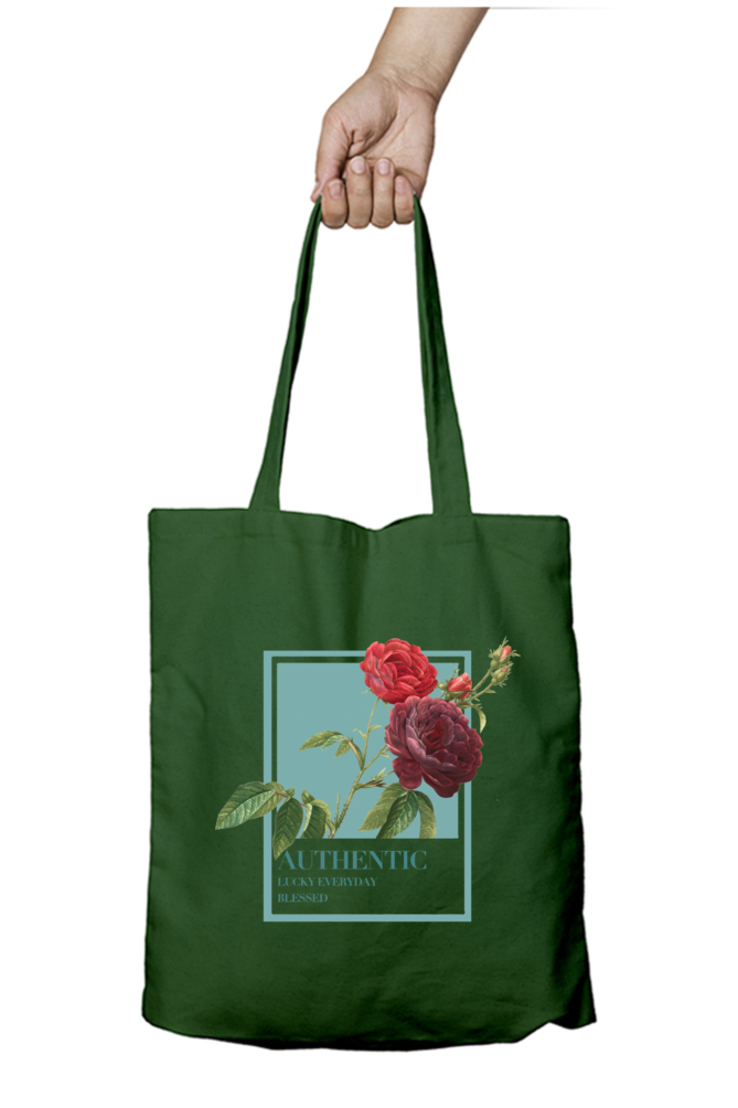 Cotton Printed Tote bag with Zipper