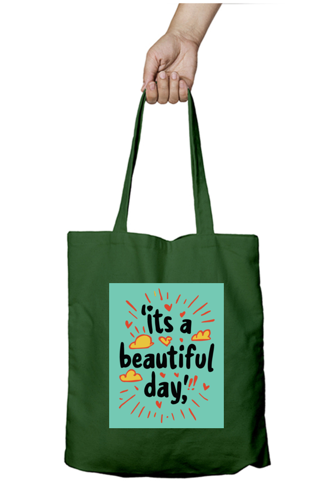 Cotton Printed Tote bag with Zipper