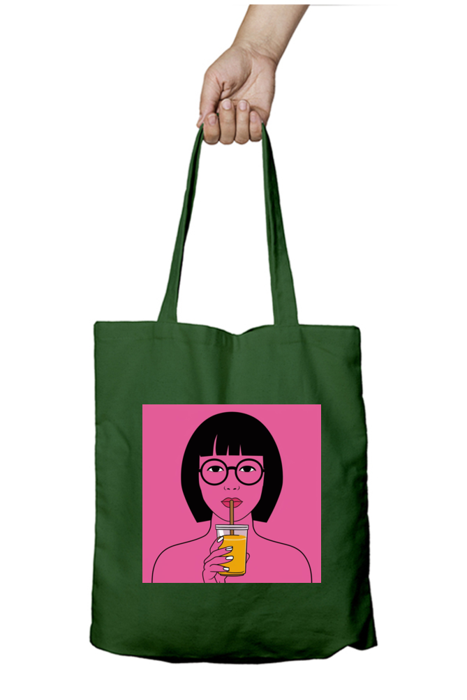 Cotton Printed Tote bag with Zipper