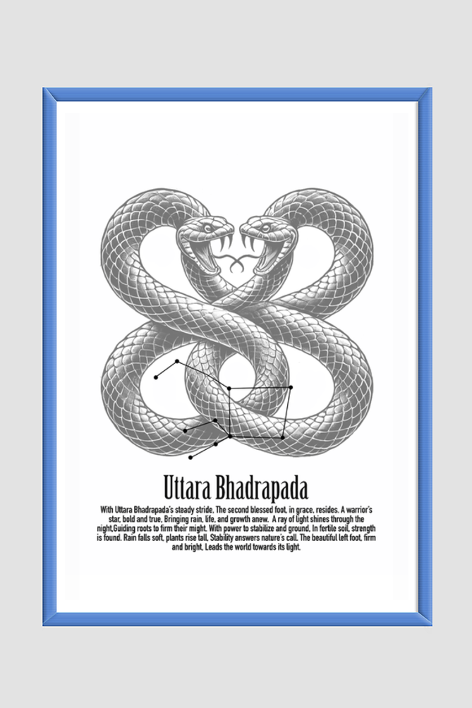 UTTARA BHADRAPADA NAKSHATRA Wall Art Print Poster Framed