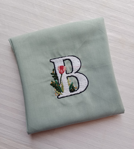 B Embroidery Patch (Handmade)