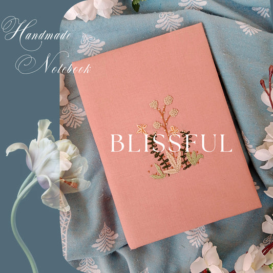 BLISSFUL - Hand Embroidered Notebook