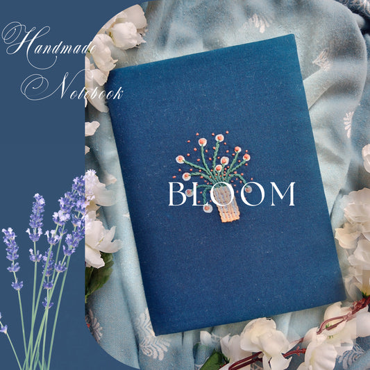 BLOOM - Hand Embroidered Notebook