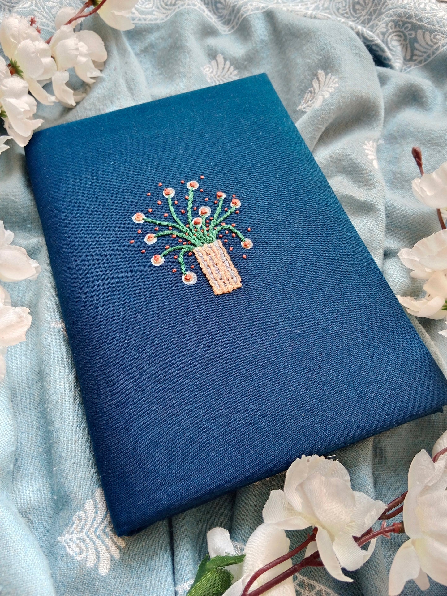 BLOOM - Hand Embroidered Notebook