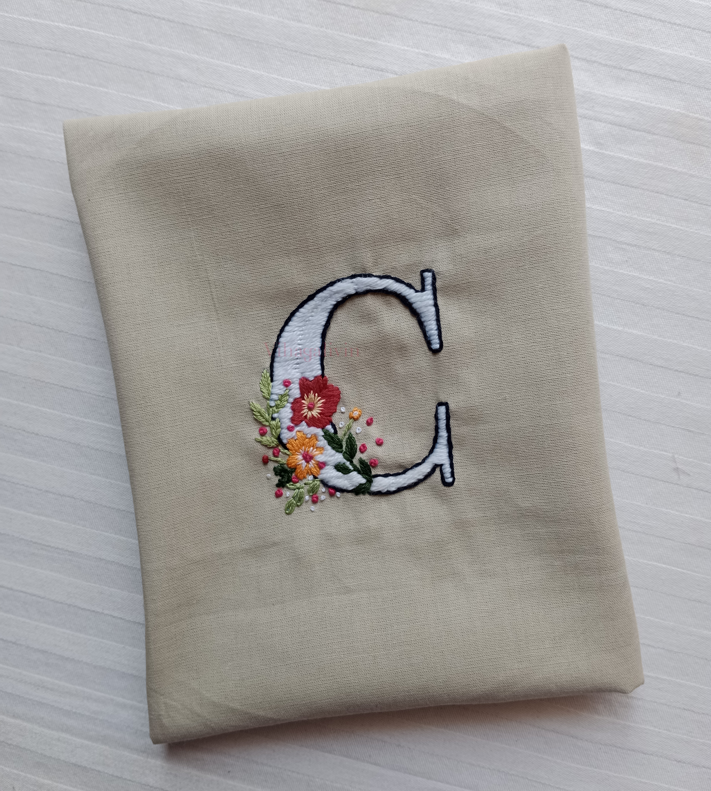 C Embroidery Patch (Handmade)