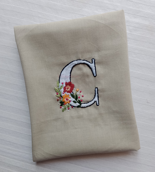 C Embroidery Patch (Handmade)
