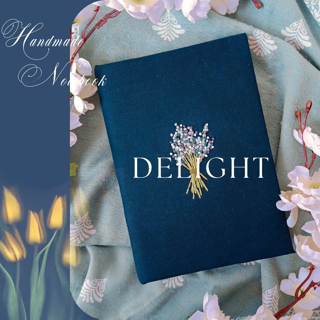 DELIGHT - Hand Embroidered Notebook