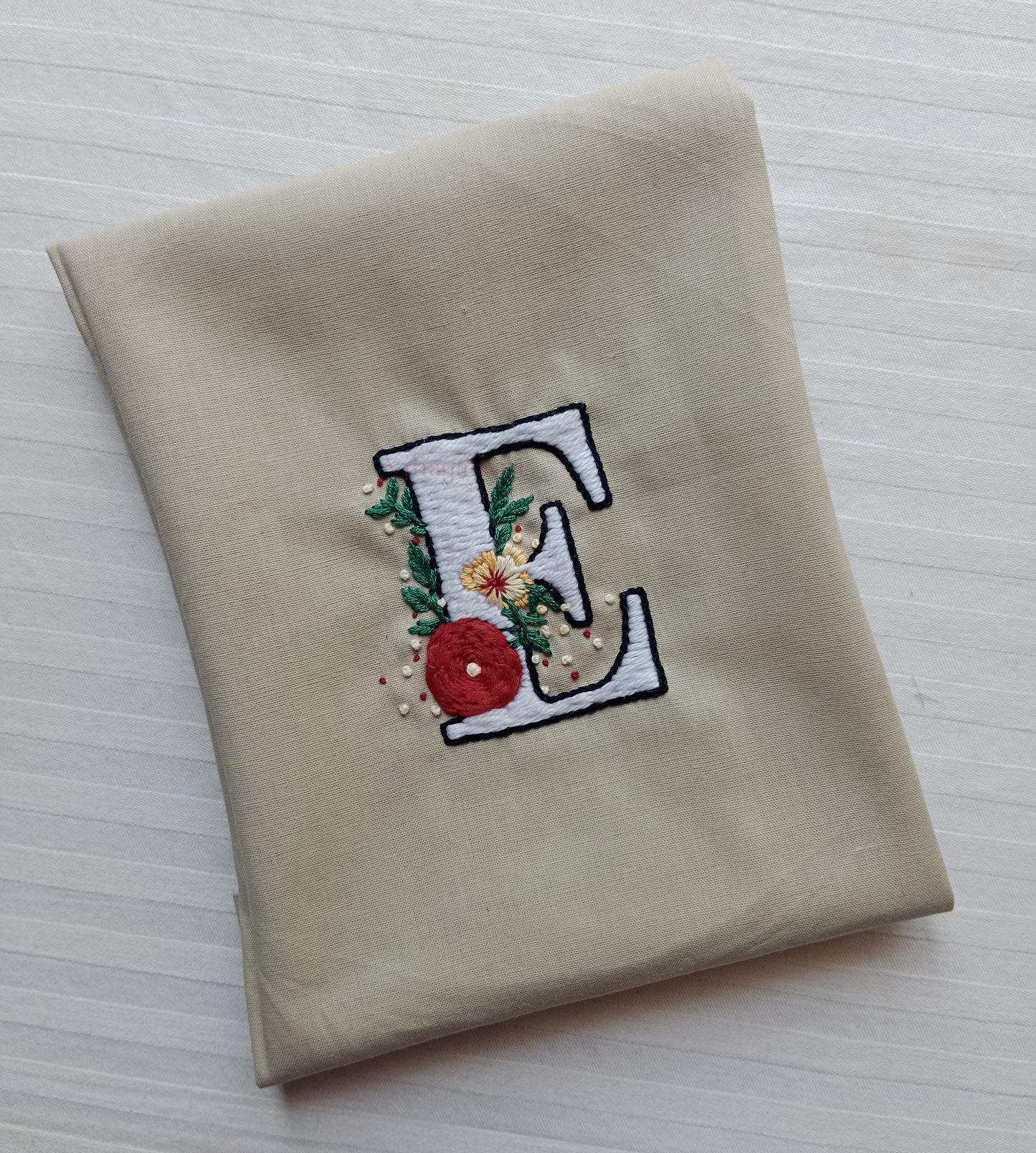 E Embroidery Patch (Handmade)