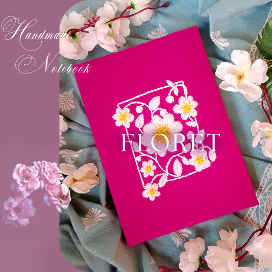 FLORET - Hand Embroidered Notebook